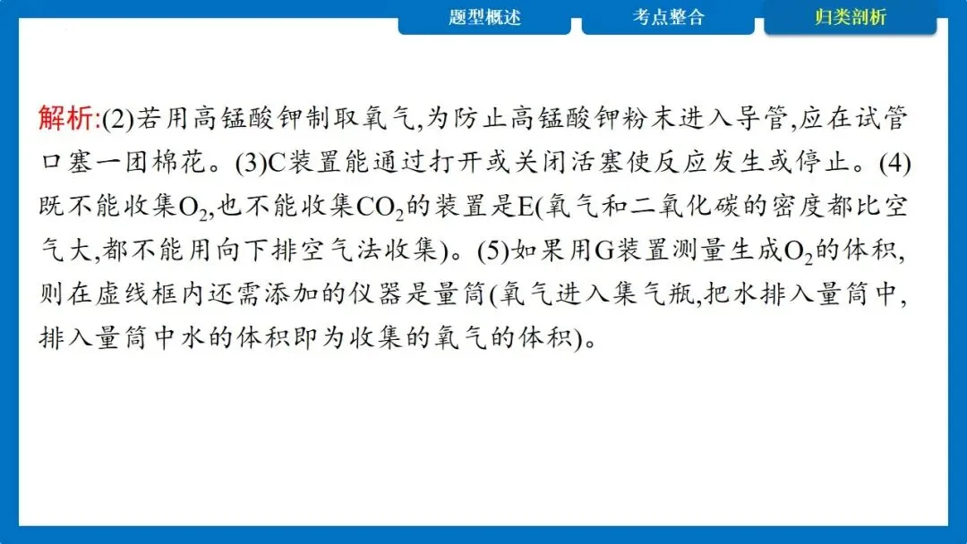 中考专题 常见气体的制取与净化 多功能瓶的使用 第28张