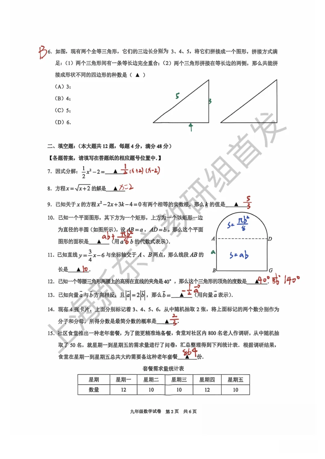 上海中考二模数学各区域真题完整版汇总,附难度点评,免费领取! 第26张