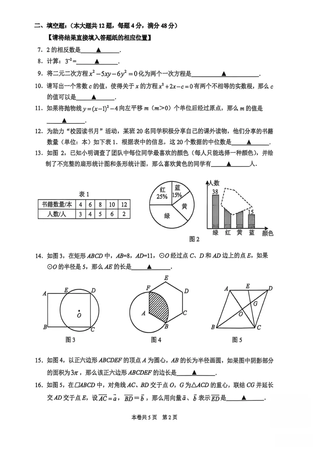 上海中考二模数学各区域真题完整版汇总,附难度点评,免费领取! 第62张