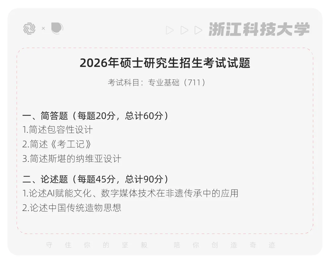 【真题解析】浙江科技大学:2026初试真题解析 第6张