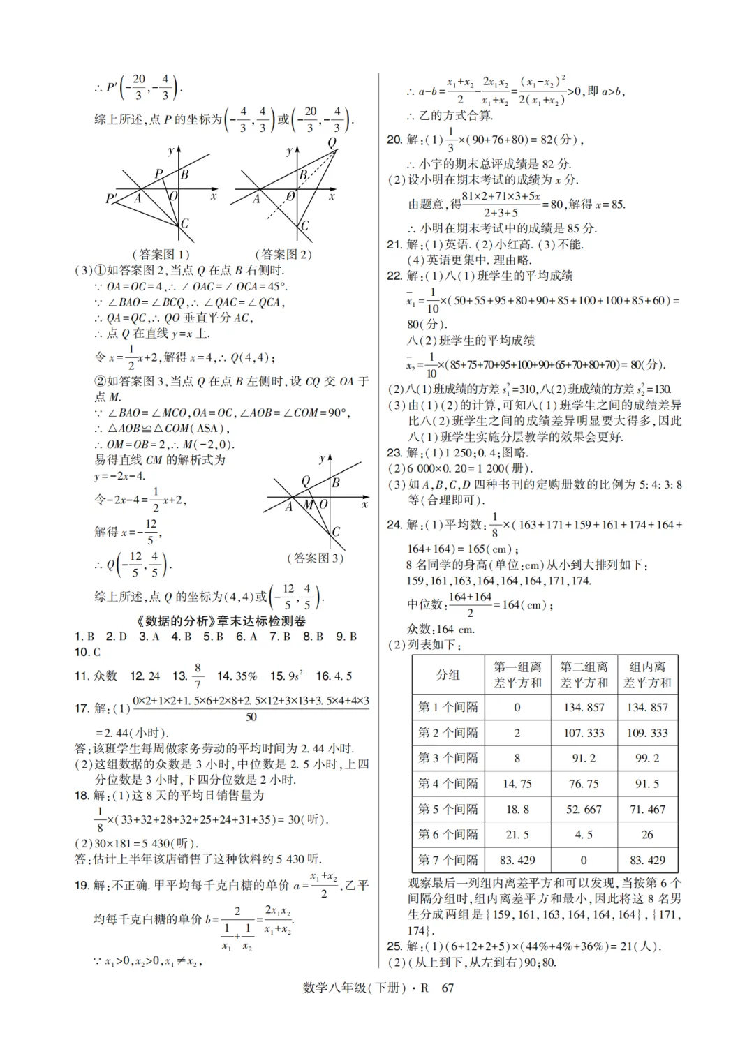 初二下册数学一次函数试卷24 第11张