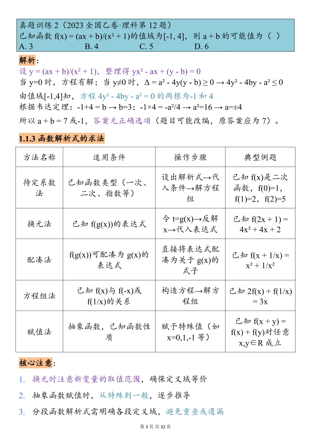 一键获取2026高考数学核心考点及真题训练!可打印,快收藏! 第3张