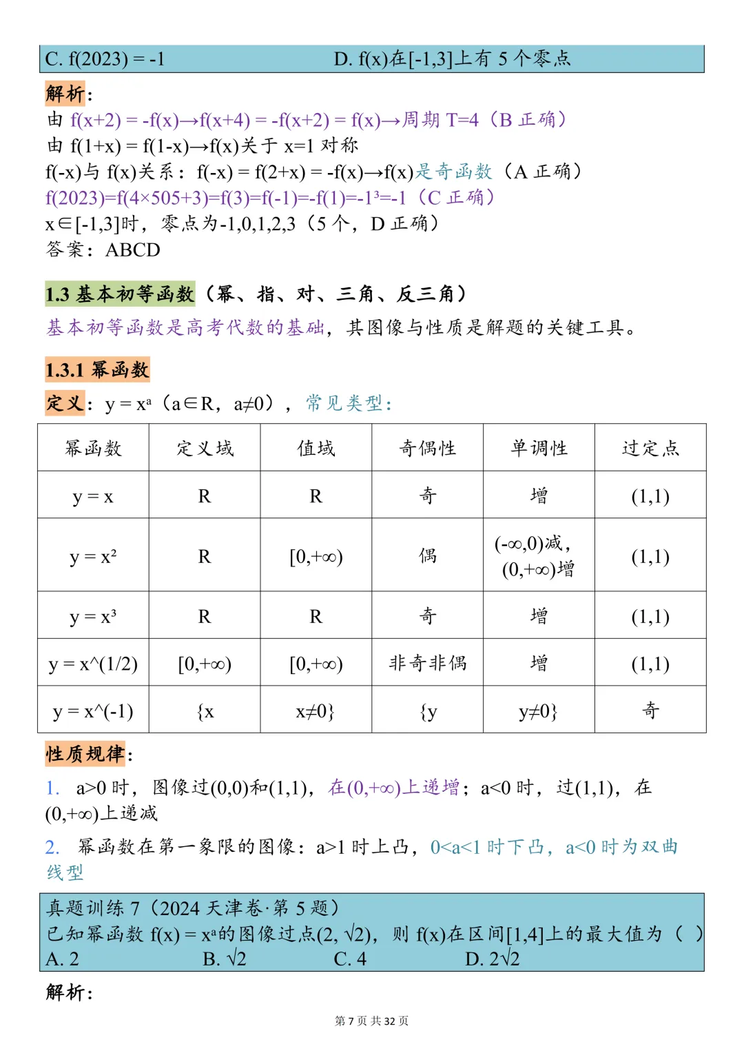 一键获取2026高考数学核心考点及真题训练!可打印,快收藏! 第7张