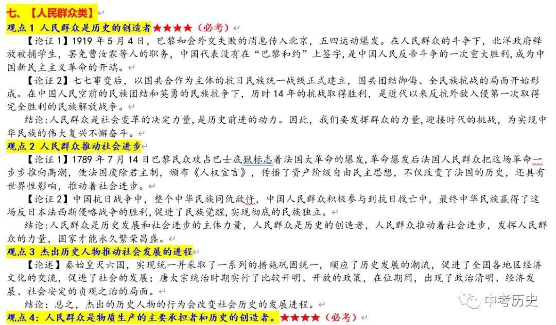 2026年中考历史观点论述题分类汇编 第13张