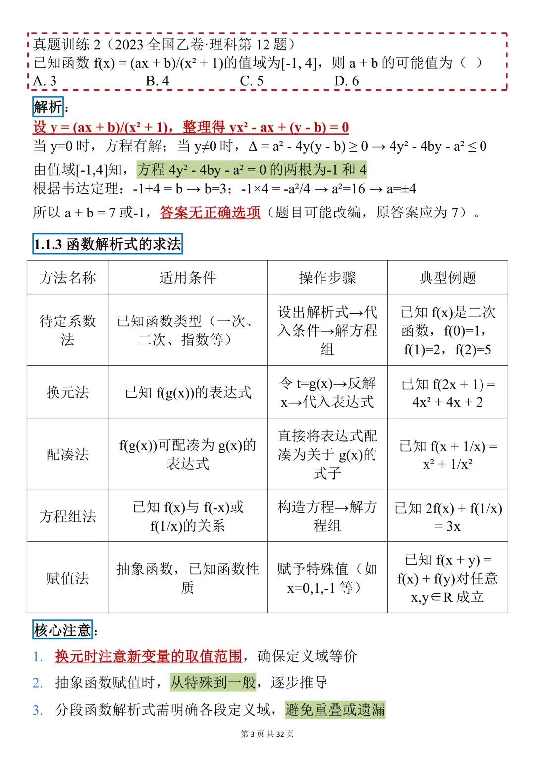 终于有人把26高考数学核心考点及真题训练整理好了! 第3张