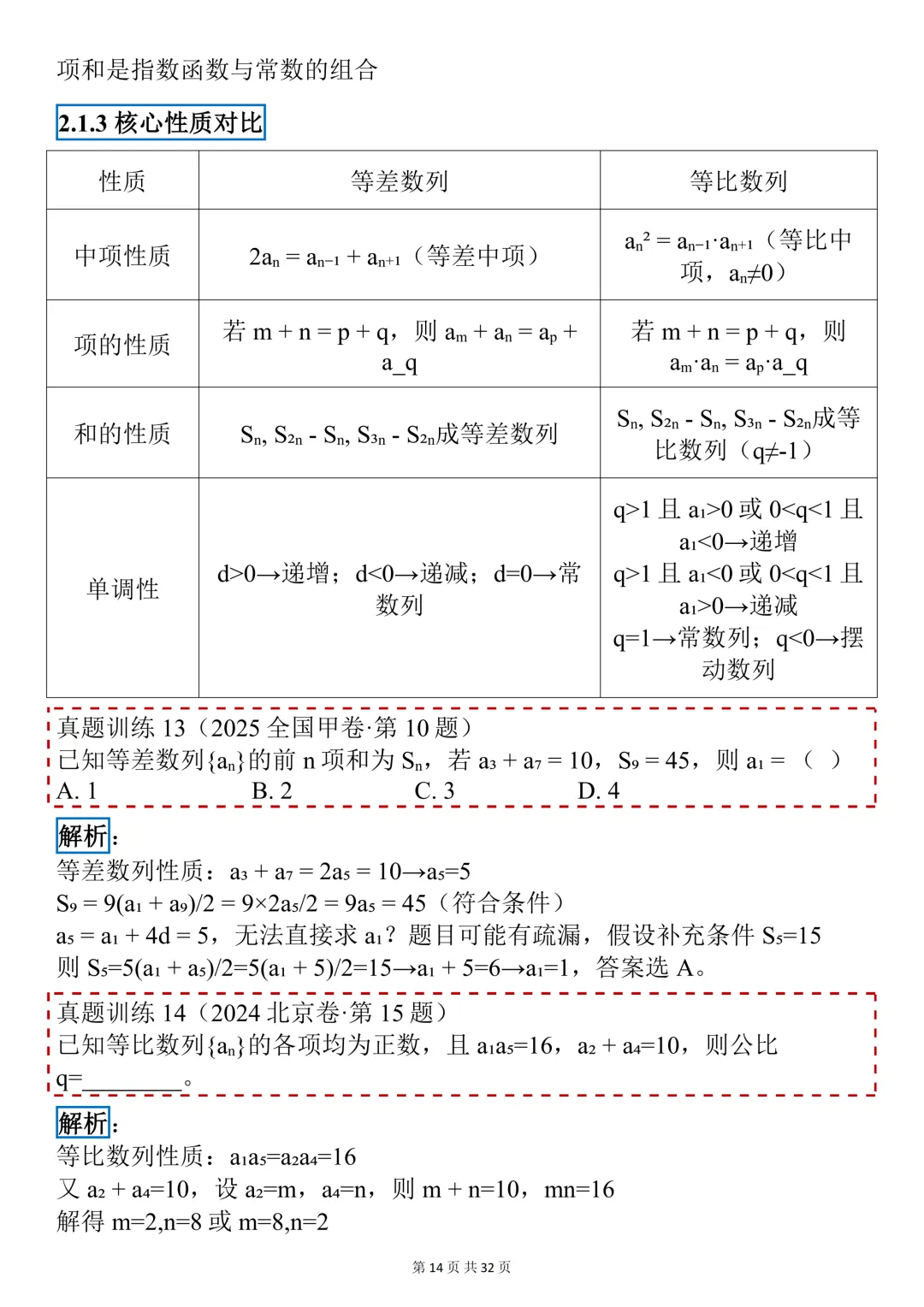 终于有人把26高考数学核心考点及真题训练整理好了! 第14张
