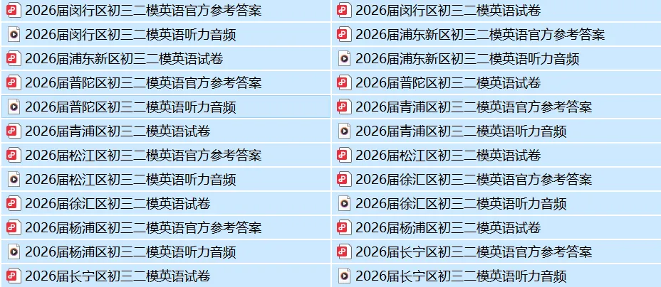 2026年上海16区中考二模英语试卷及答案!(含听力音频) 第3张