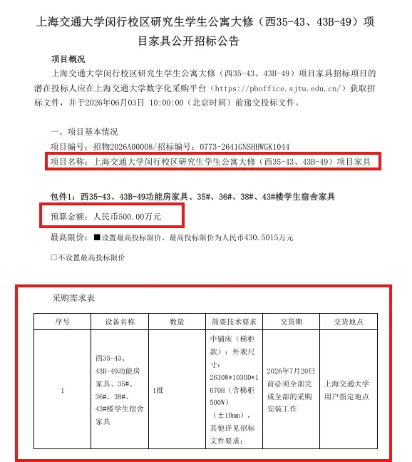 交大情报 | 四六级考前模拟测试、研究生公寓家具采购、上海&浙江综合评价招生简章 第2张