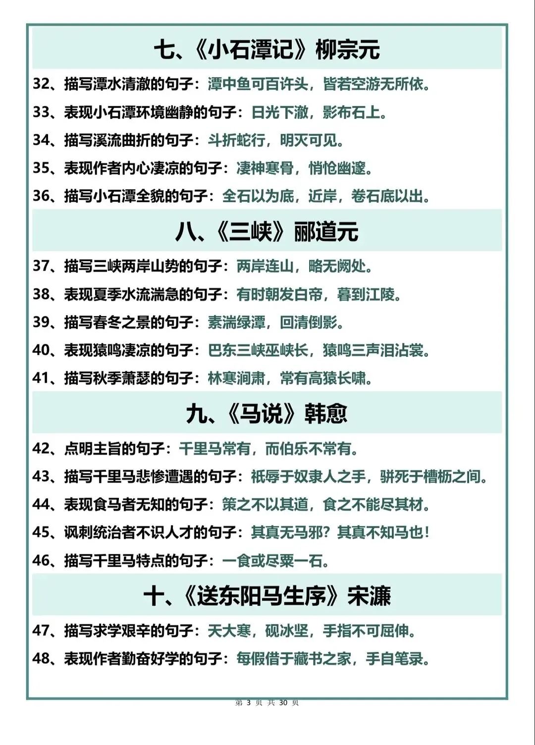 26中考语文60篇必背文高频题 第3张