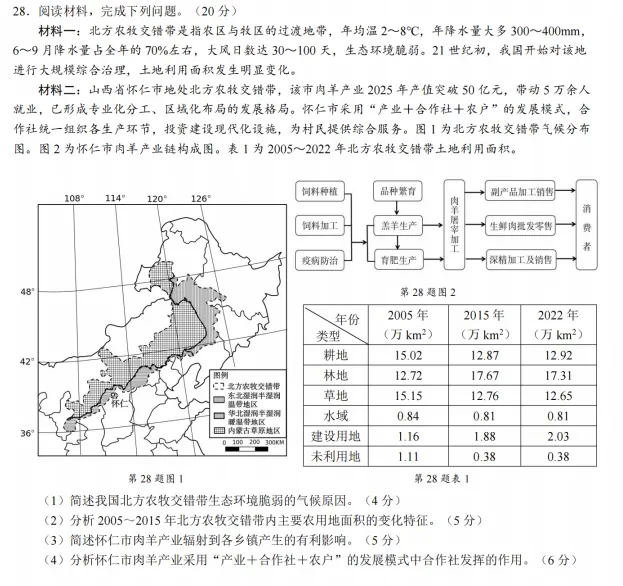 浙江省县域联盟高三5月地理试卷 第8张