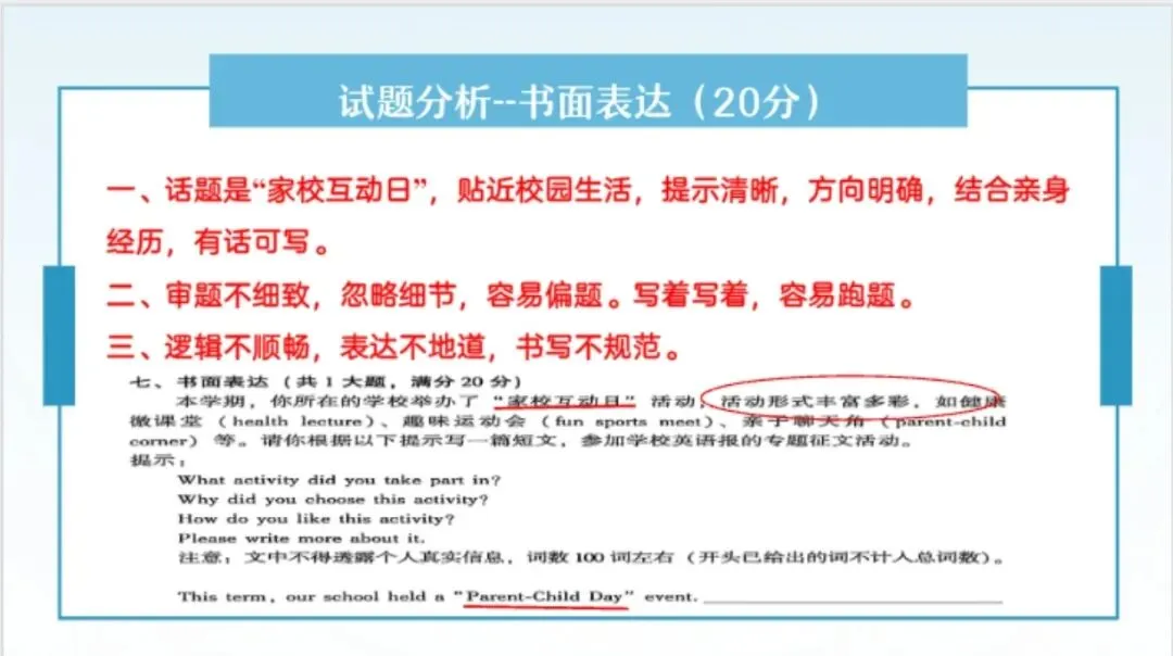 四调试卷分析及复习建议 第11张