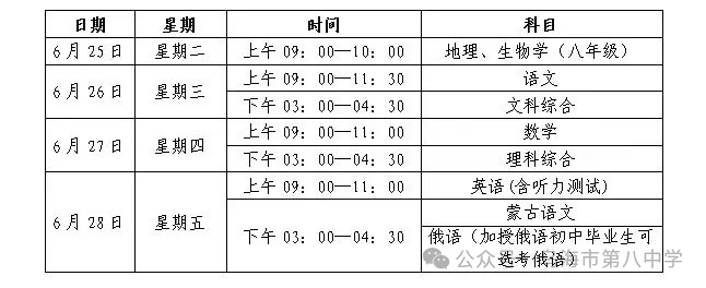 考前准备|乌海八中2024年中考温馨提示 第3张