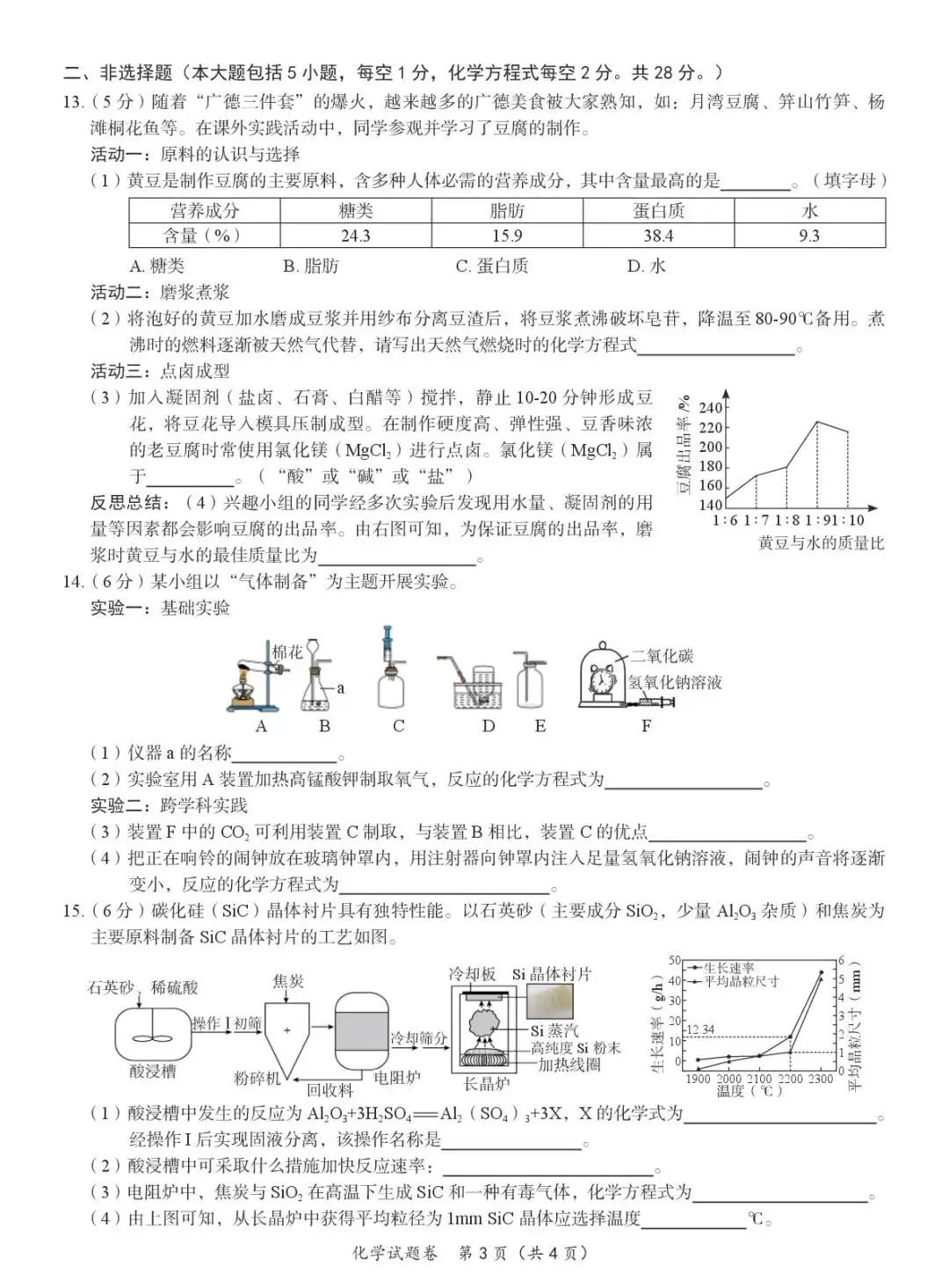 2026年中考模拟考试化学试题30 第3张