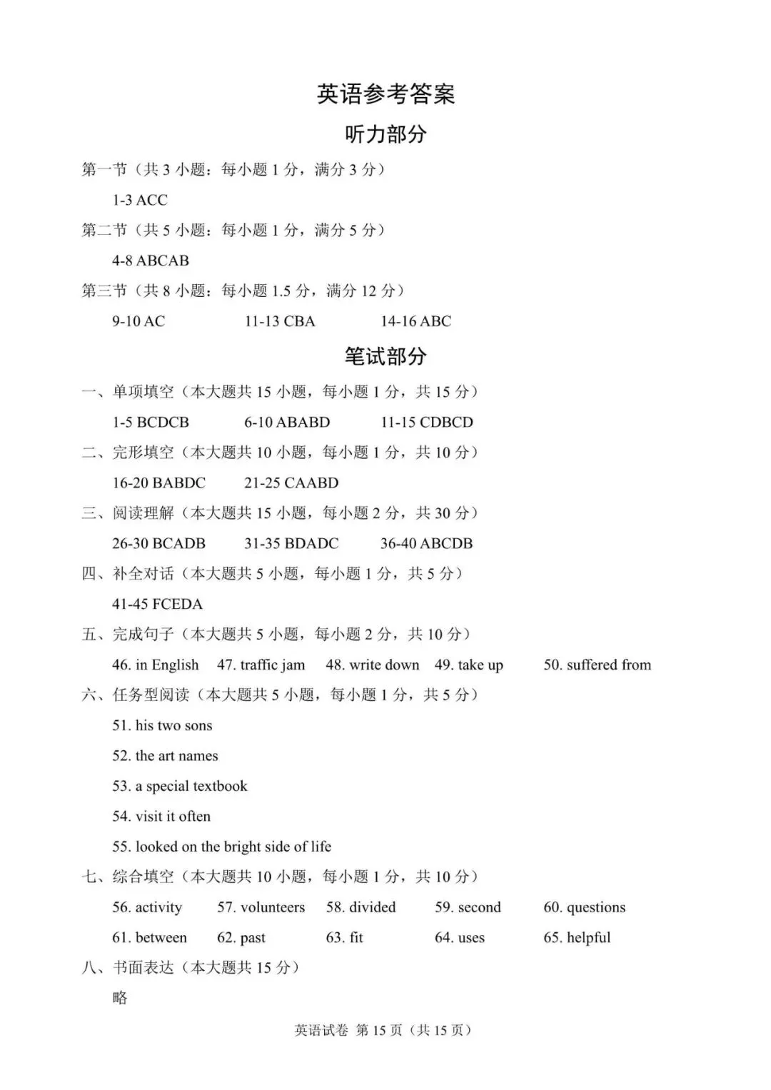 2026年天津市中考一、二模英语试题汇总(含答案、听力音频、6年真题,文末领取) 第15张 2026年天津市中考一、二模英语试题汇总(含答案、听力音频、6年真题,文末领取) 第15张