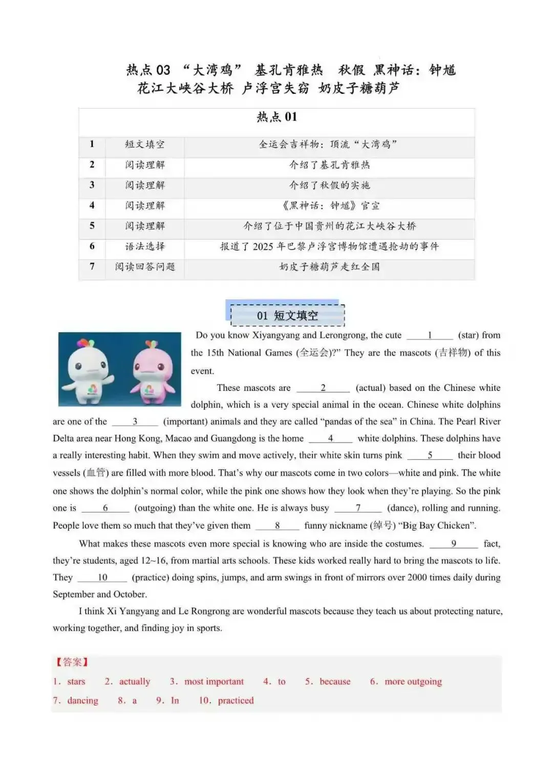 2026年中考英语热点话题(时文阅读+重难词汇+长难句精析) 第2张