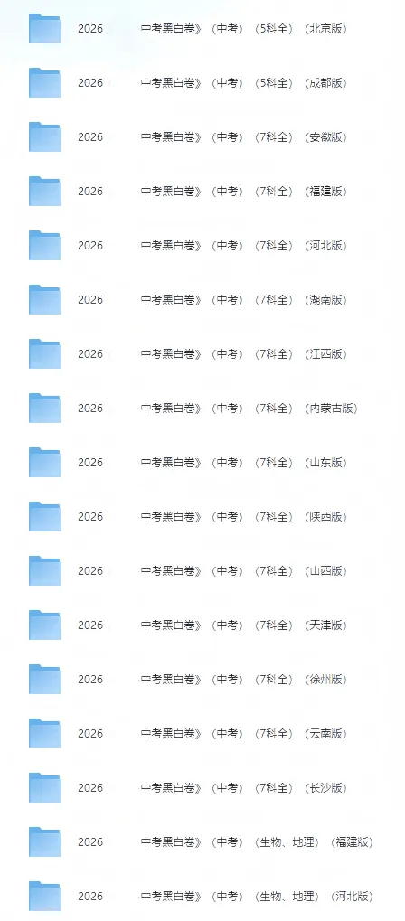 【中考押题】2026《中考•黑•白•卷》共19版本(含生地)| 新增徐州生地 | 陕西北京成都安徽福建河北湖南江西内蒙山东山西天津云南长沙 第2张