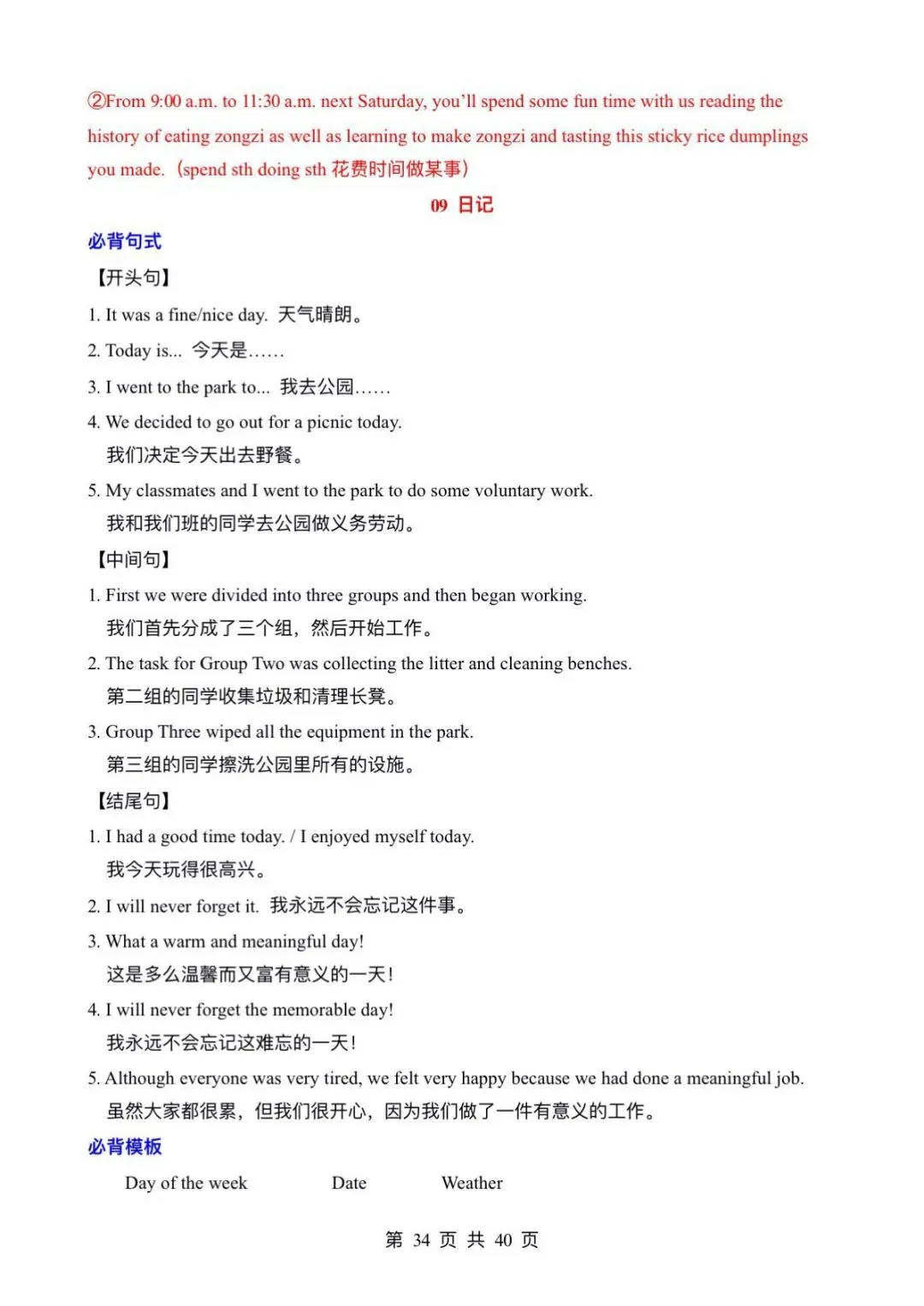 中考英语~书面表达~考前万能模板和范文必备 第34张