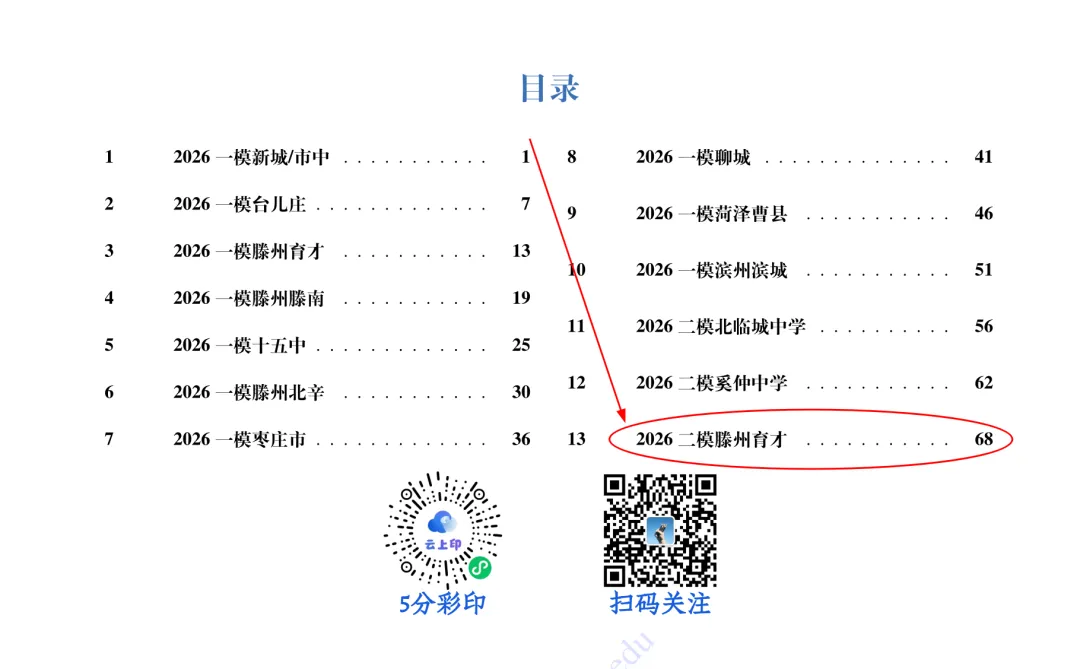 2026年滕州育才第二次模拟考试物理试题 第1张