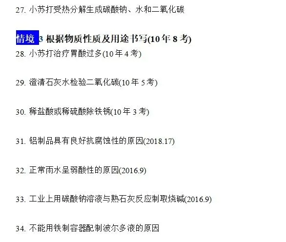 中考化学—重点化学方程式大过关 第7张