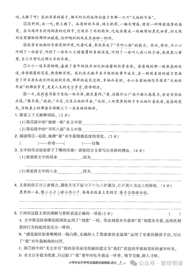 2026小升初《小学毕业升学考试真题试卷精选34套》(语文/数学/英语)|可下载 第9张