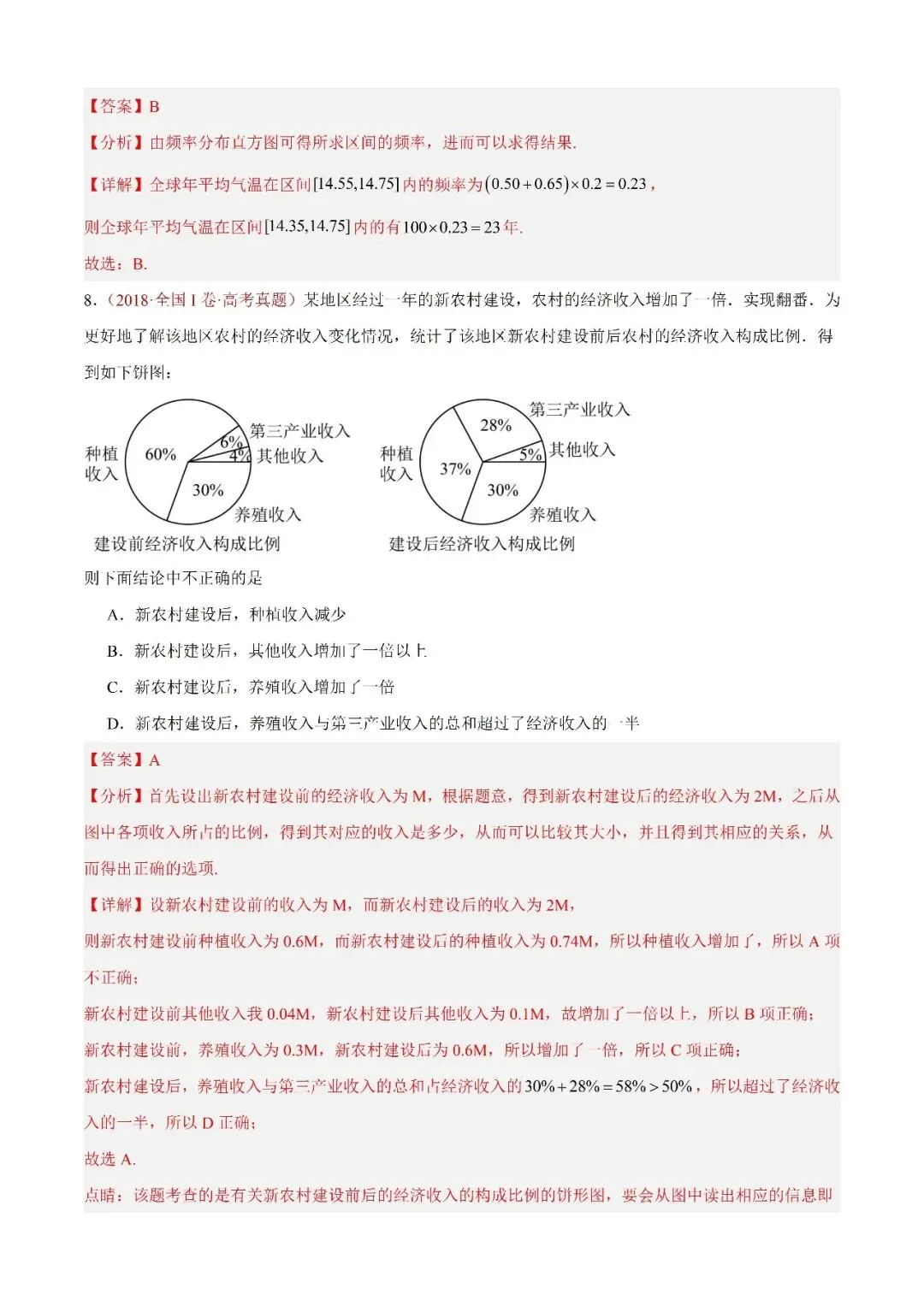 数学高考真题—专题06 统计与数字特征选填题综合 第4张