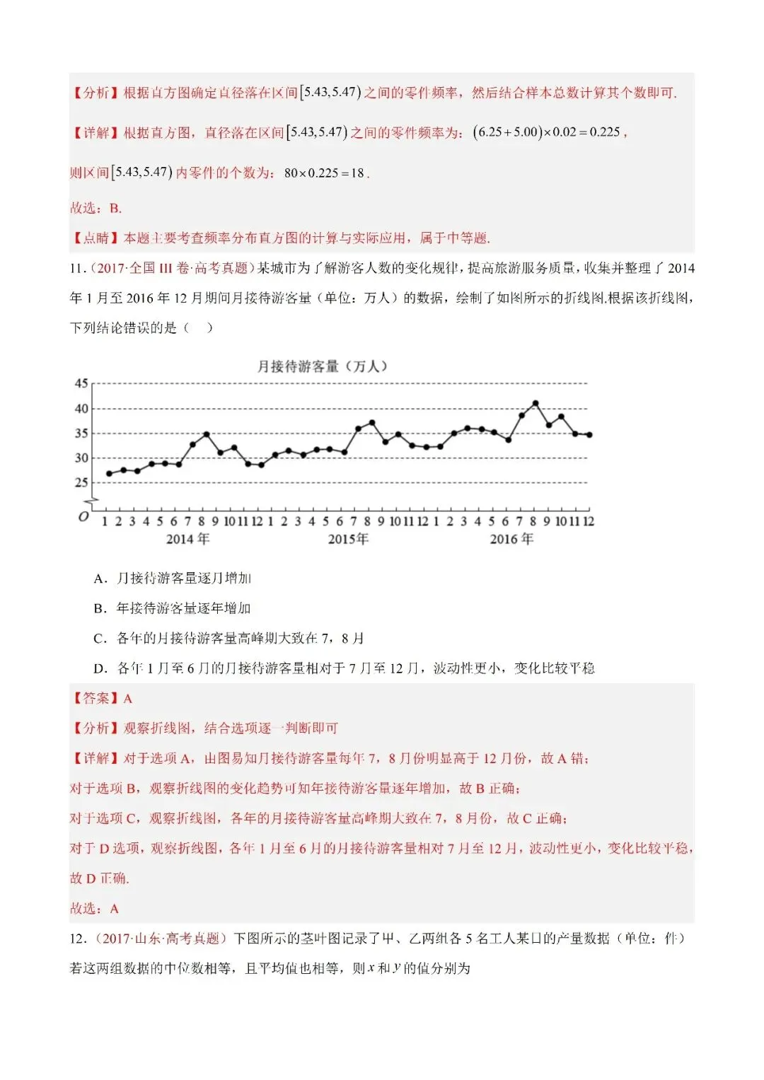 数学高考真题—专题06 统计与数字特征选填题综合 第6张