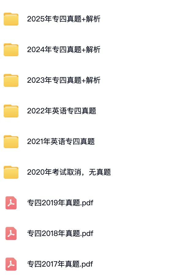 备考冲刺|专四历年真题+模拟汇总(含听力+解析) 第1张