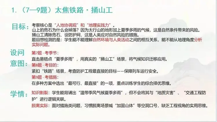 从真题研析到命题实践——2026年邯郸市首届初中教师命题能力大赛(地理)线下展示分享案例 第7张