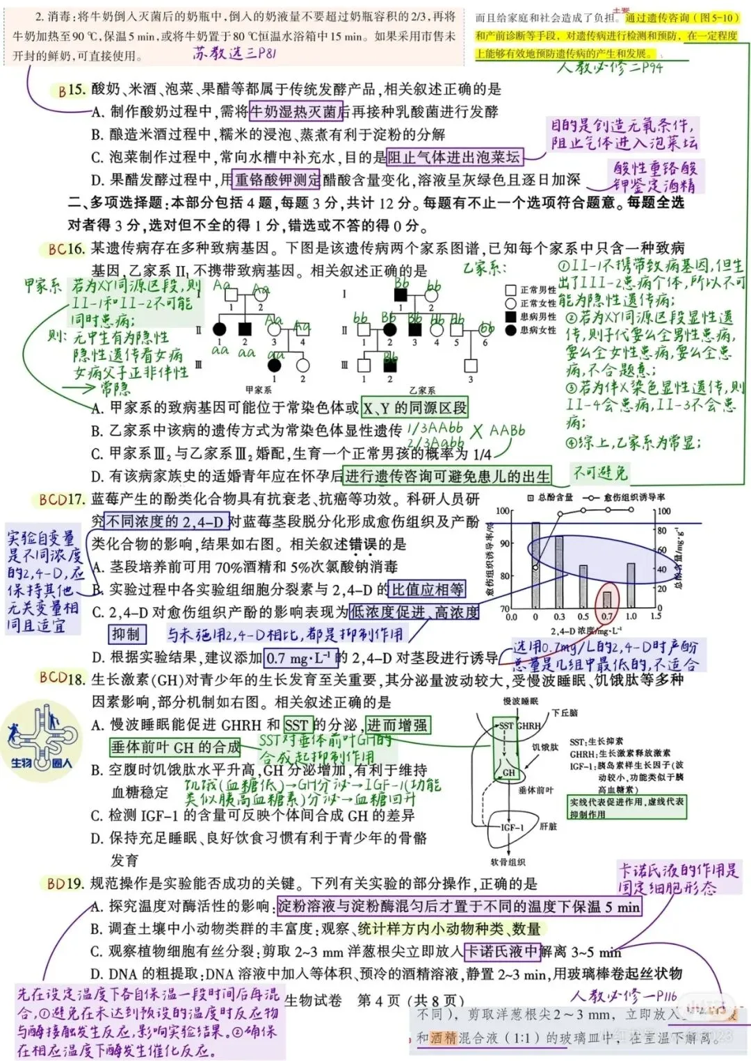 2026年南通二模高三生物试卷详细解析 第7张