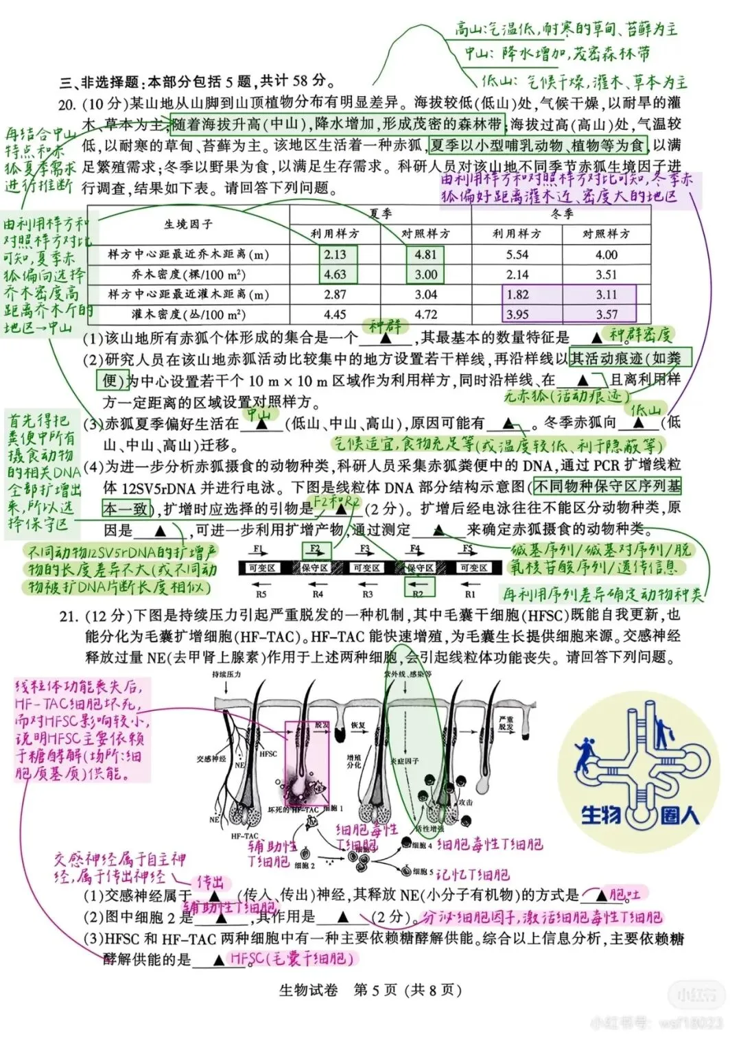 2026年南通二模高三生物试卷详细解析 第8张