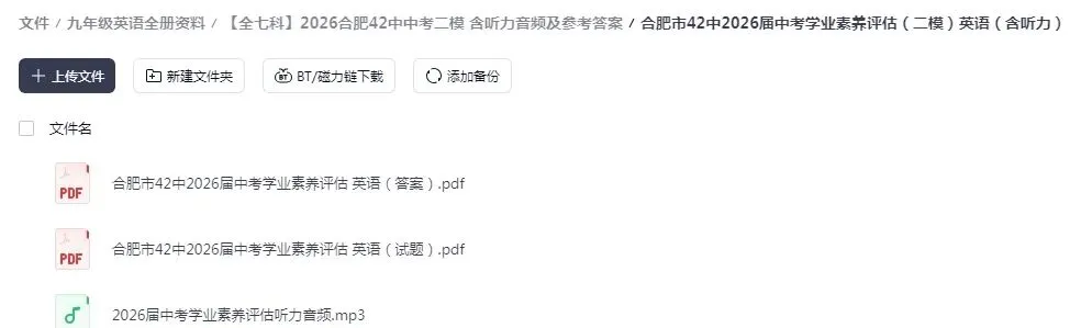 2026九年级合肥42中全七科二模试卷,值得一做 第3张 2026九年级合肥42中全七科二模试卷,值得一做 第3张