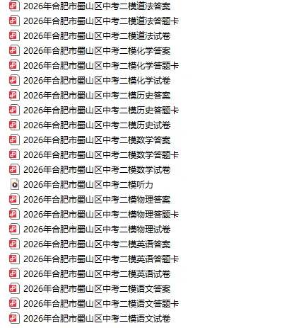 2026年安徽省合肥市蜀山区初中学业水平考试第二次模模拟考试(全科) 第5张