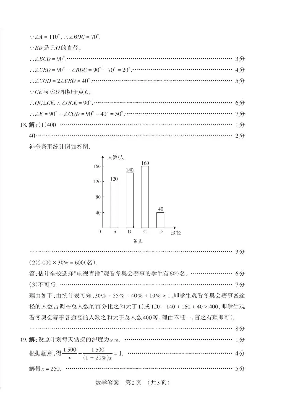 2026山西中考模拟联考(四)A卷试卷 +答案 第5张