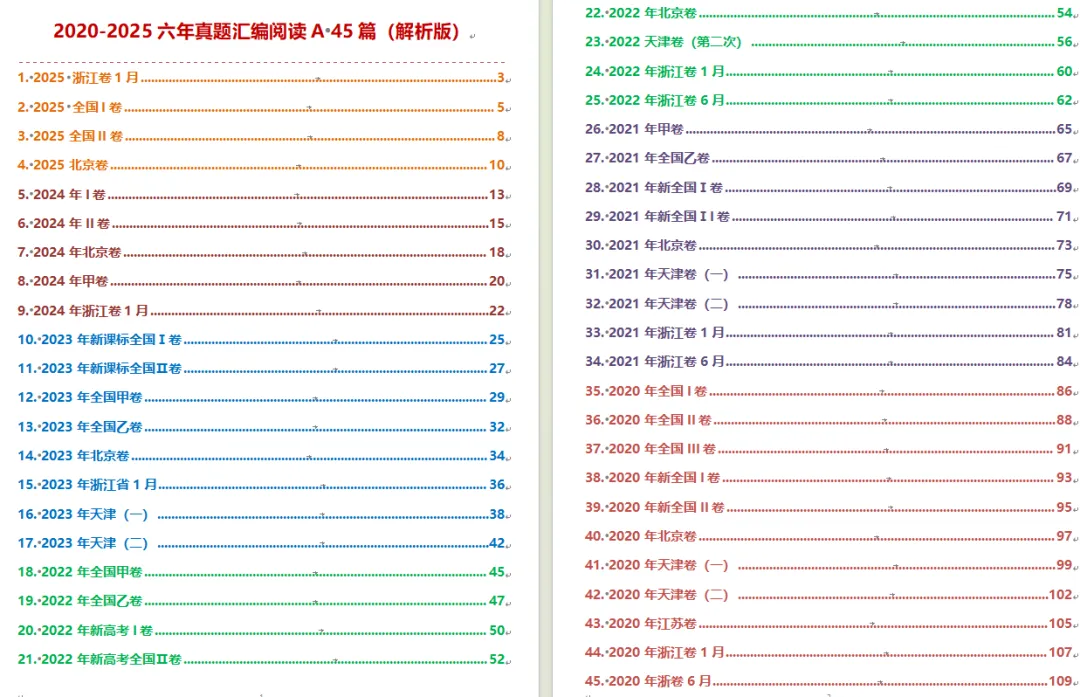 【真题班开营】2020-2025年六年真题阅读B篇-细节理解题 第1张
