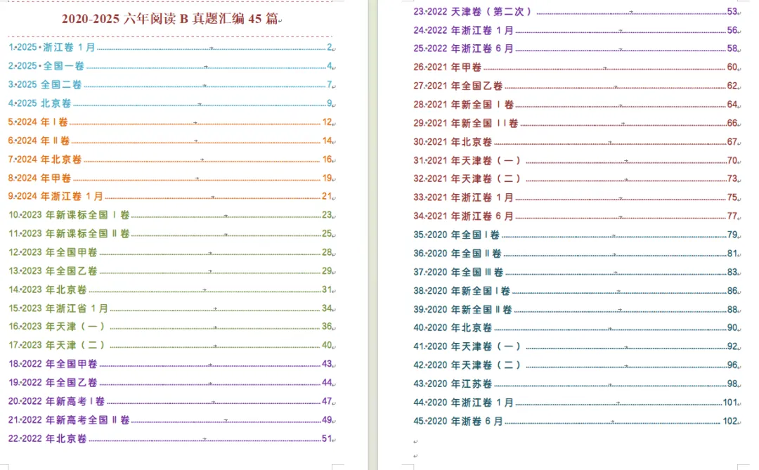 【真题班开营】2020-2025年六年真题阅读B篇-细节理解题 第2张