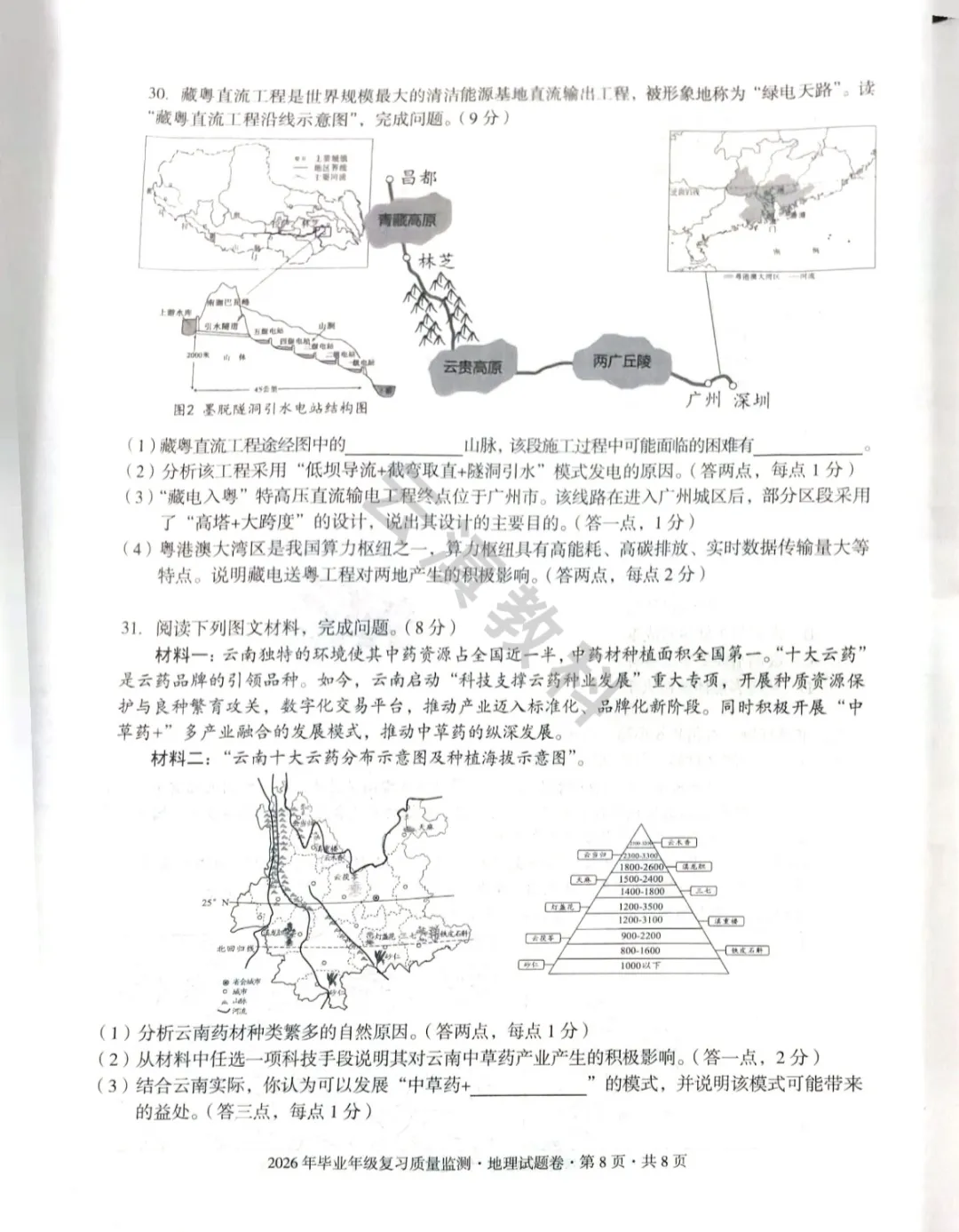 2026年盘龙区初中二模试卷(全) 第65张