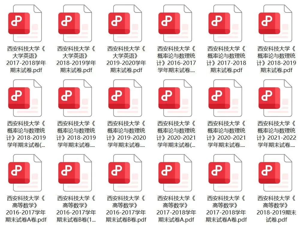 “西安科技大学”历年期中期末真题来了~快来领取! 第4张
