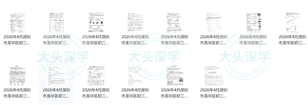 盐田/龙华/南二外,2026中考二模真题! 第3张