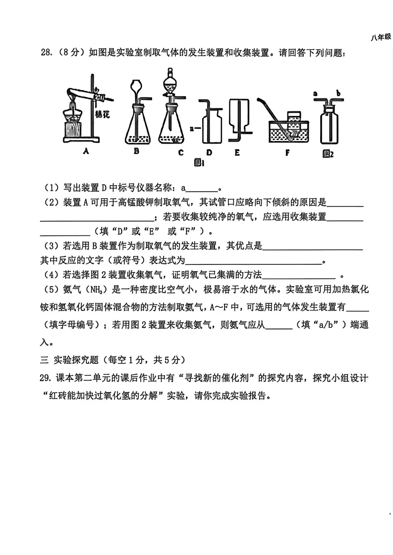 【期中试卷】八年级期中全科试卷 第42张