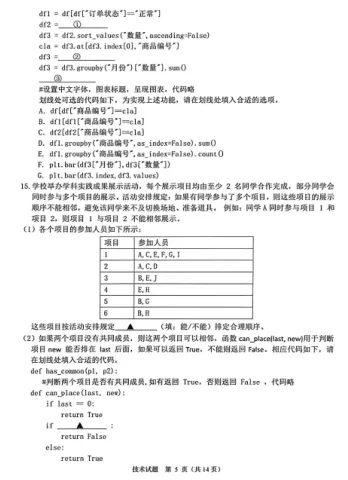 21.2605诸暨模拟技术试卷 第5张