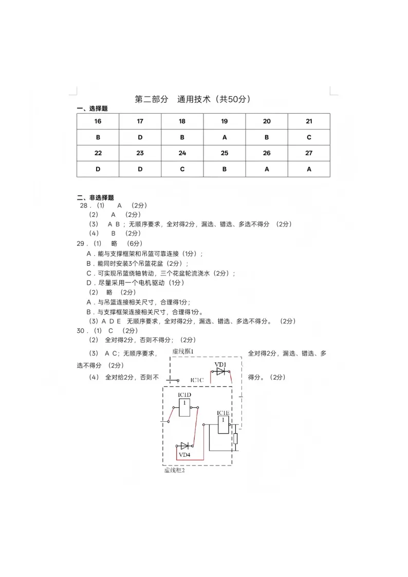 21.2605诸暨模拟技术试卷 第16张