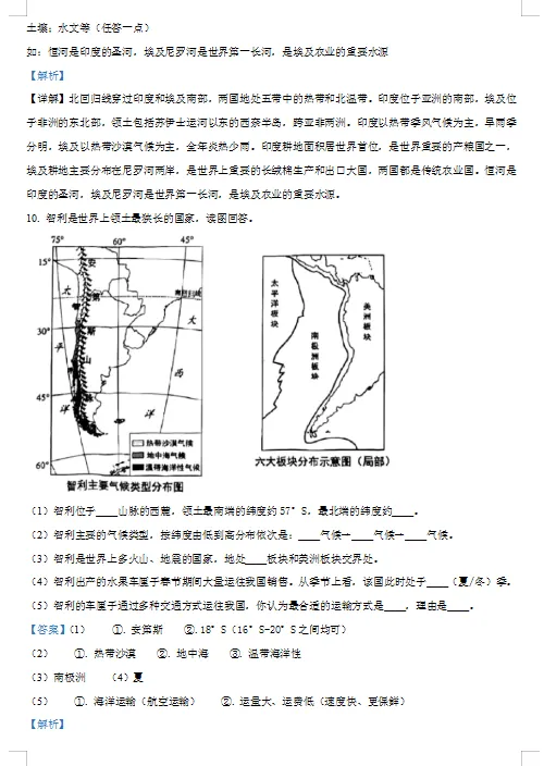 上海市中考地理真题 第8张