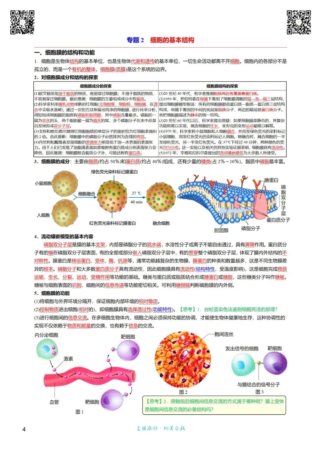考前回归——高中生物基础知识+经典真题 第4张