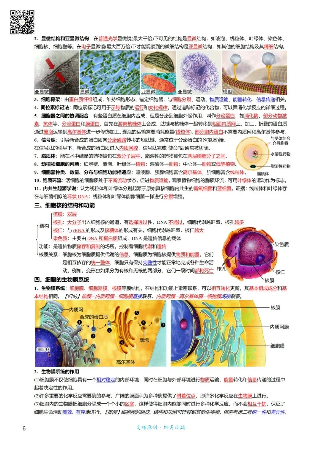 考前回归——高中生物基础知识+经典真题 第6张
