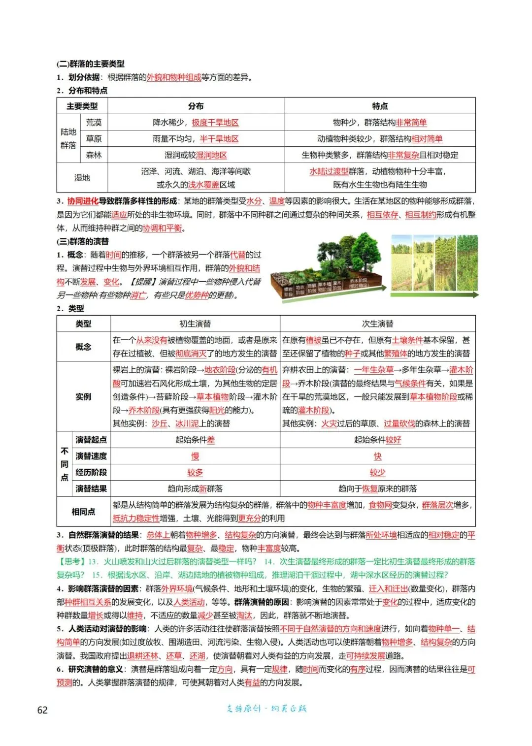 考前回归——高中生物基础知识+经典真题 第62张