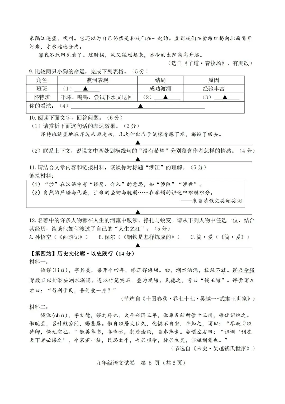 2026年温岭市中考二模 「全科试题」 第38张