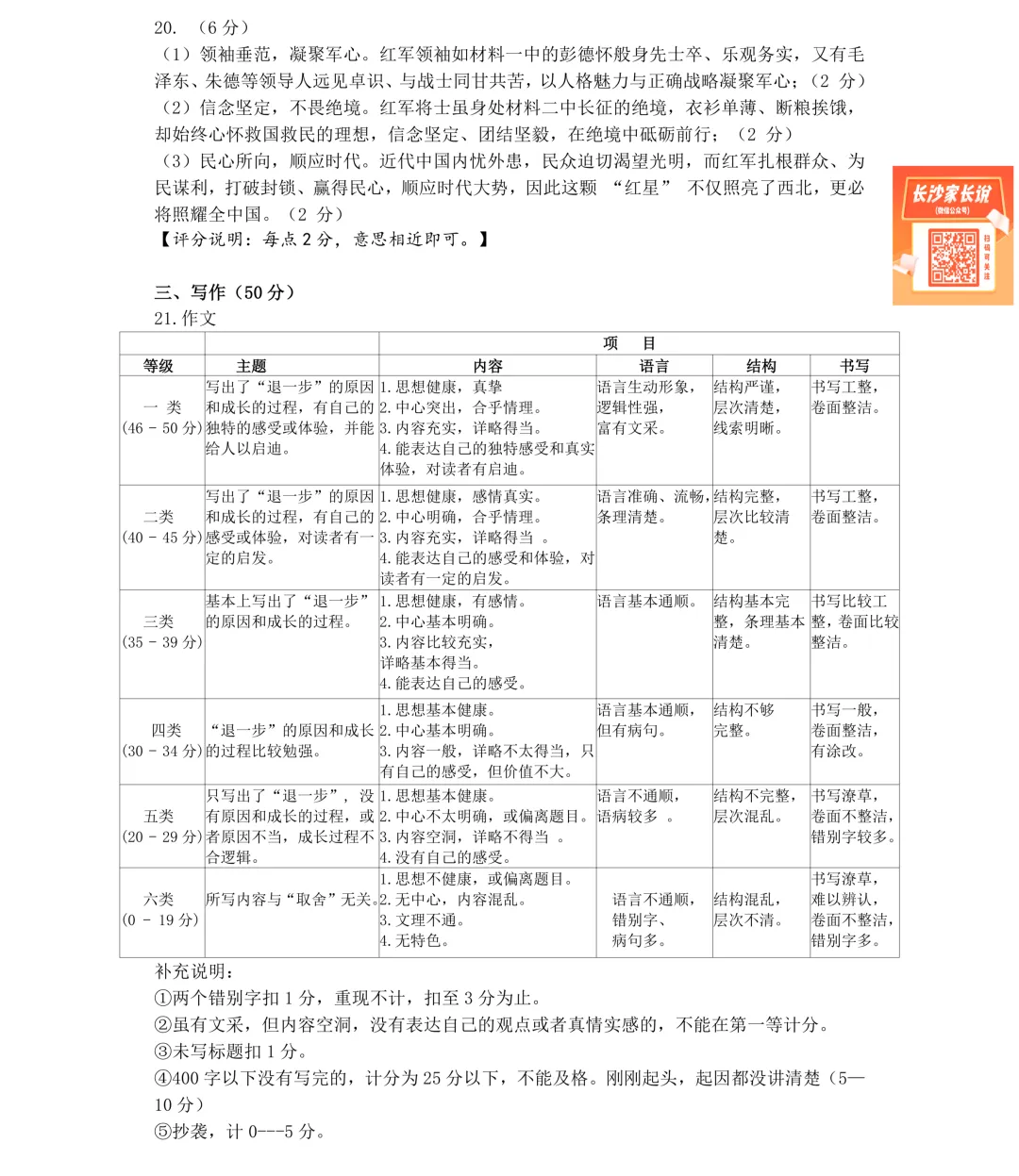 刚考完!雅礼集团初三一模试卷及答案来了 第13张