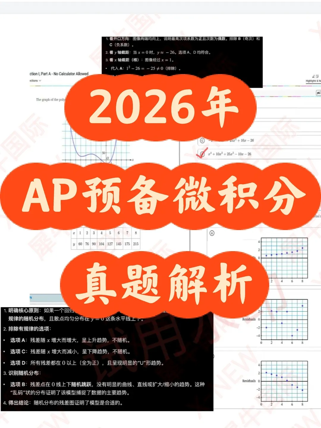 2026年AP预备微积分详细真题解析对答案! 第1张 2026年AP预备微积分详细真题解析对答案! 第1张