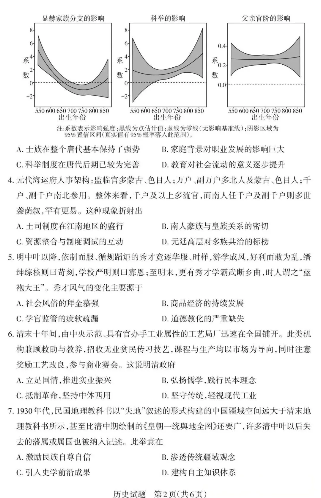 2026年山西省二模试卷|历史 第2张