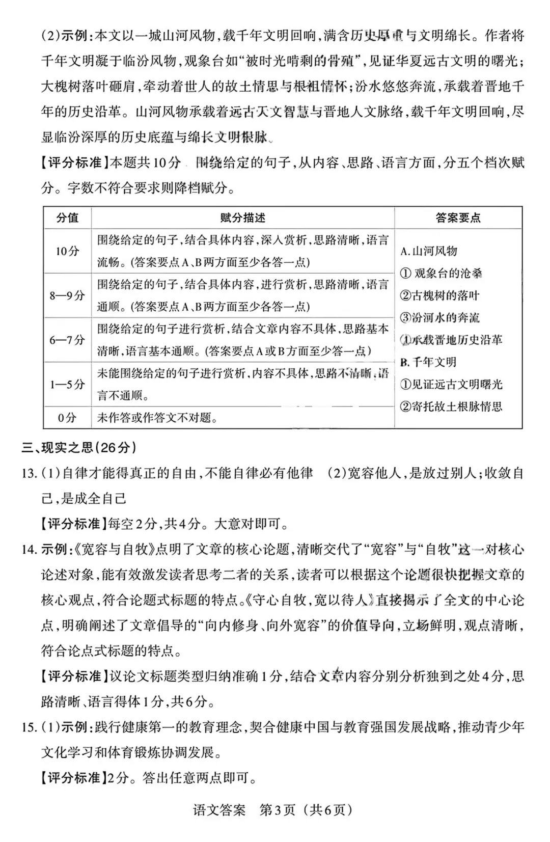 模考新卷 | 2026山西中考模拟(四) 第13张